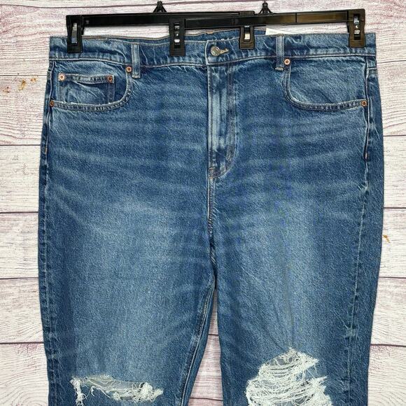 American Eagle Super High Rise Ankle Straight Denim Jeans New Size 20 Short - Picture 3 of 14